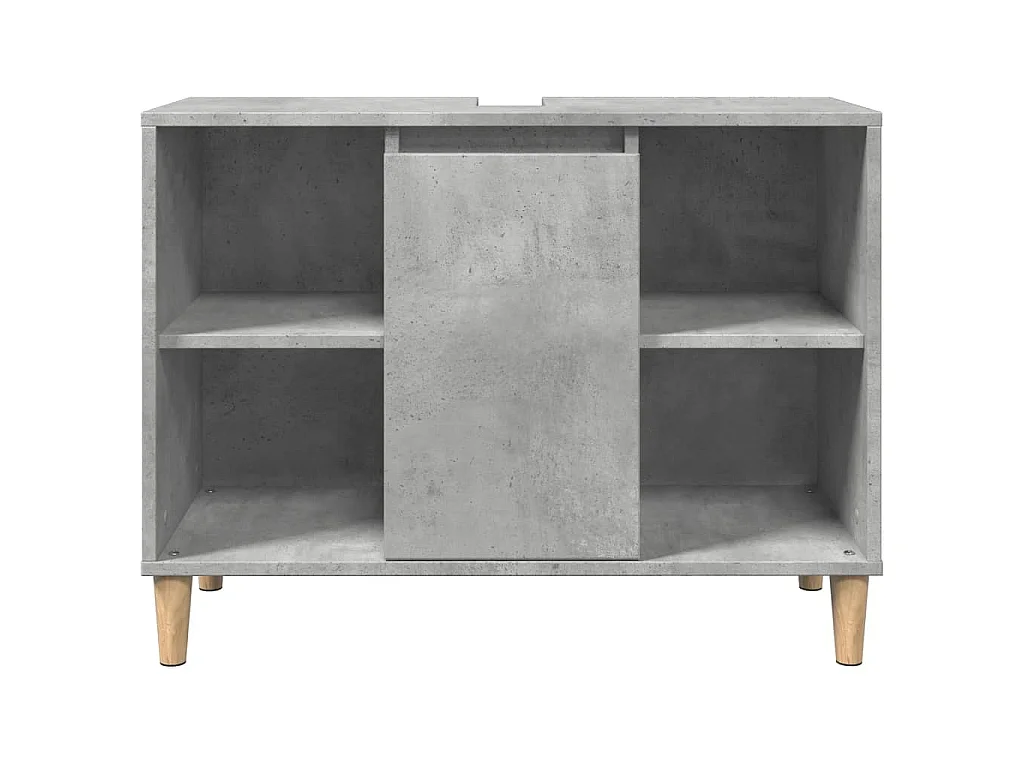 Badkamerkast 80x33x60 cm bewerkt hout betongrijs