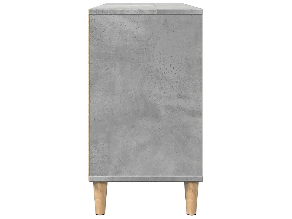 Badkamerkast 80x33x60 cm bewerkt hout betongrijs