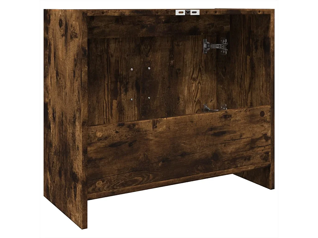 Armoire de lavabo chêne fumé 63x29x55 cm bois d'ingénierie