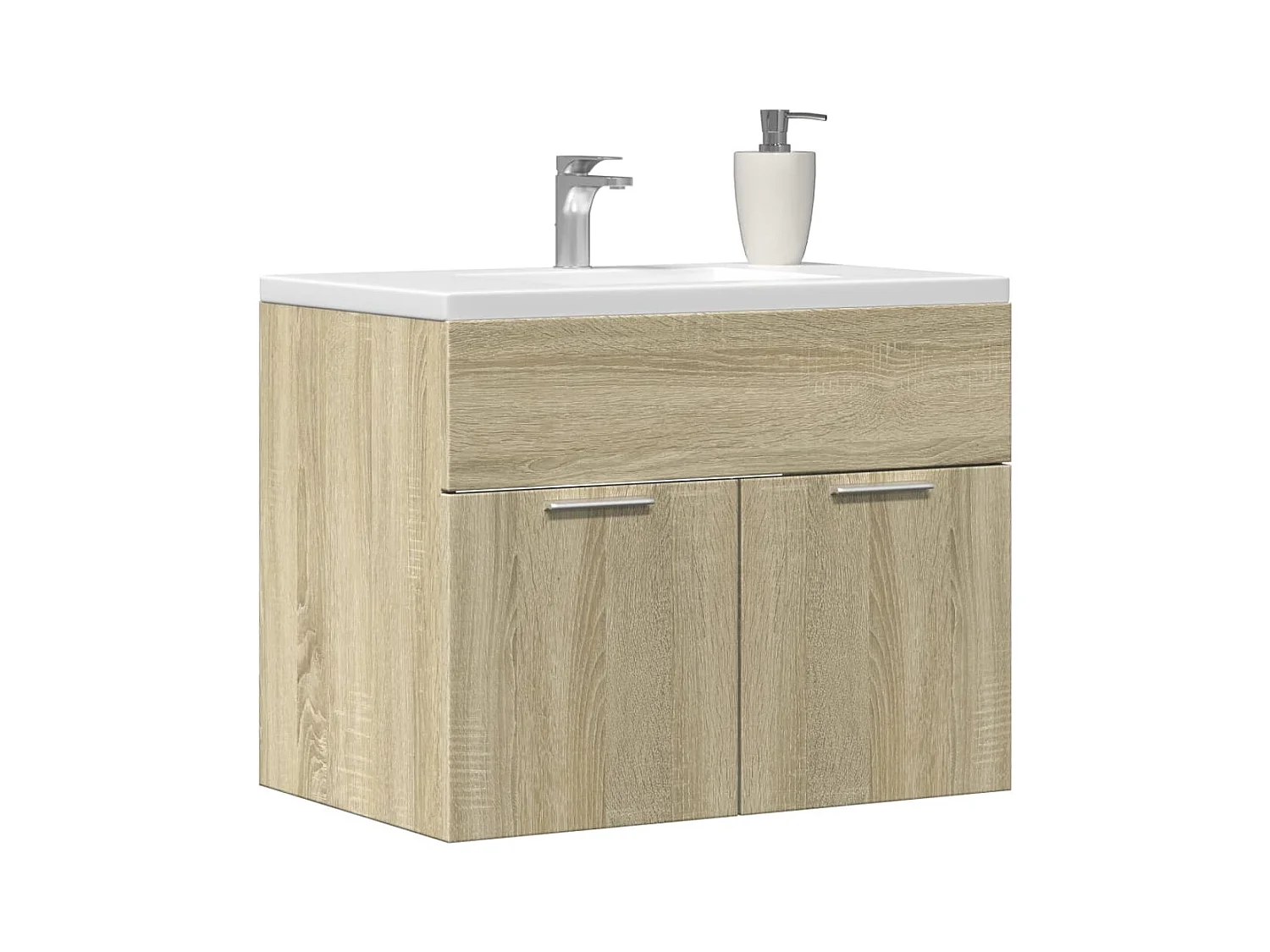 Armoire d'évier Chêne sonoma 60x38,5x46 cm Aggloméré