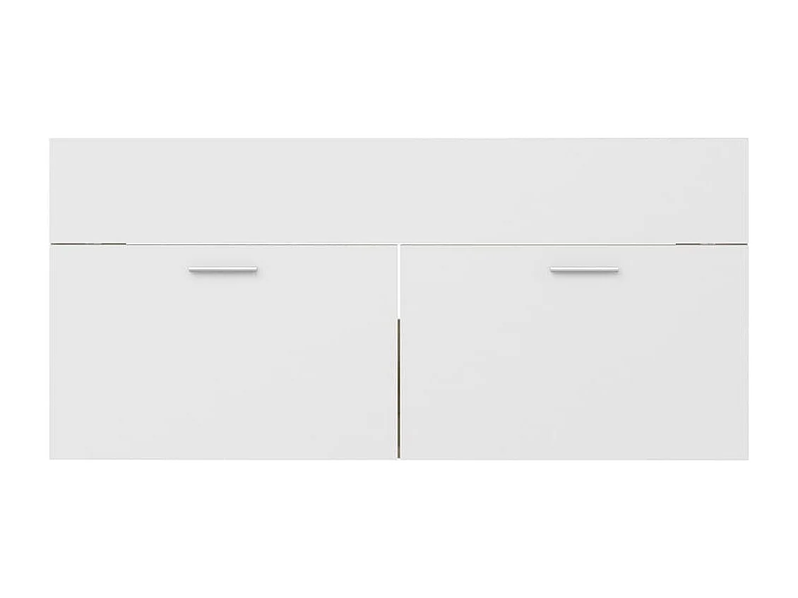 Waschbeckenunterschrank mit Einbaubecken Weiß und Sonoma-Eiche