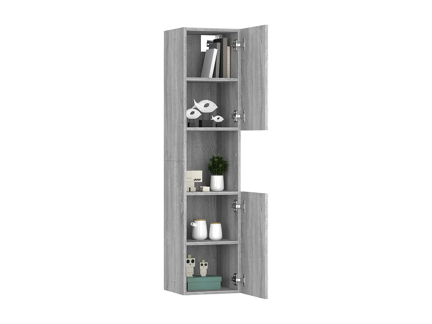 Armoire de bain Sonoma gris 30x30x130 cm Bois d'ingénierie