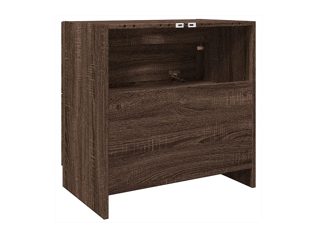 Meuble d'évier chêne marron 59x37x59 cm bois d'ingénierie