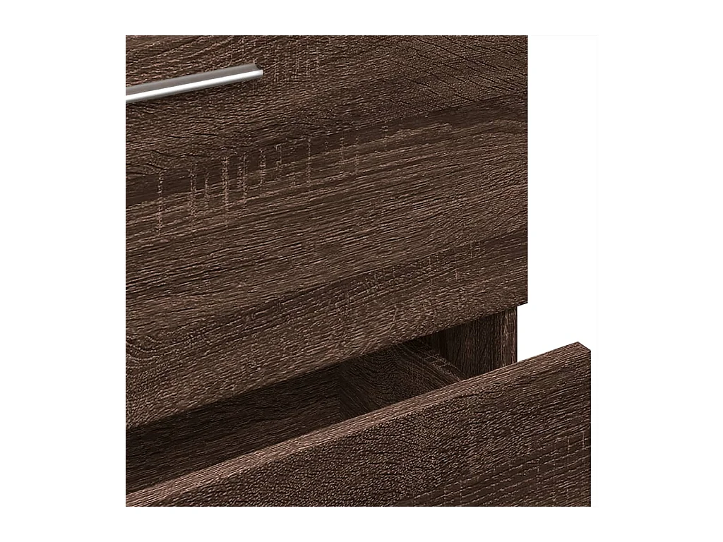 Meuble d'évier chêne marron 59x37x59 cm bois d'ingénierie