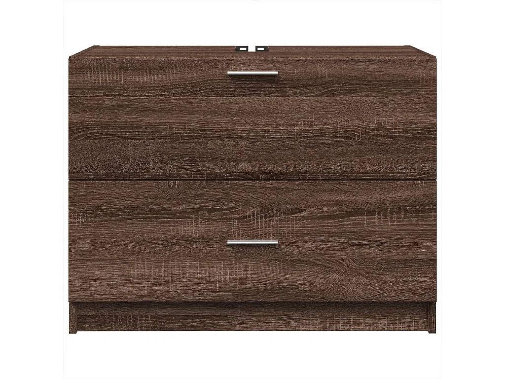 Armario de lavabo madera de ingeniería marrón roble 78x37x59 cm