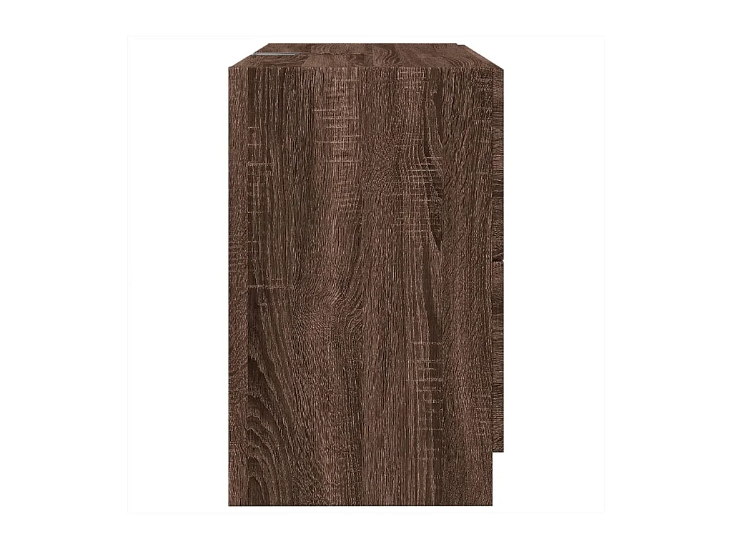 Wastafelkast 78x37x59 cm bewerkt hout bruin eikenkleurig