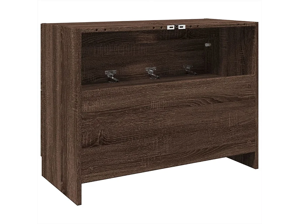 Wastafelkast 78x37x59 cm bewerkt hout bruin eikenkleurig