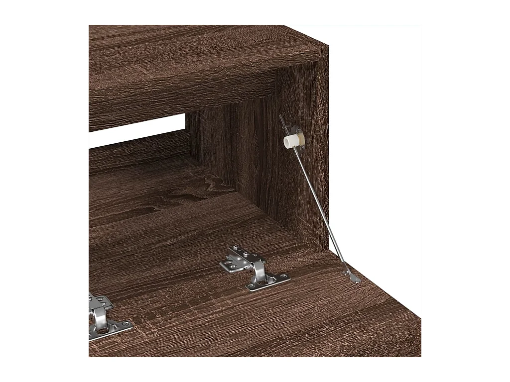 Wastafelkast 78x37x59 cm bewerkt hout bruin eikenkleurig