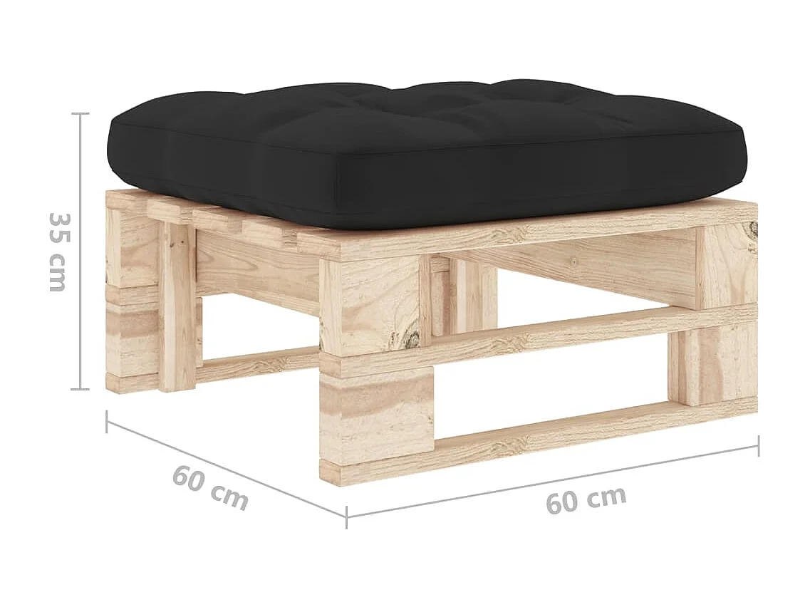 Ottomana da Giardino Pallet in Legno di Pino Impregnato