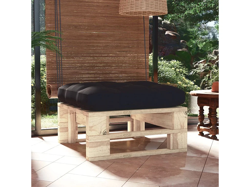 Pouf palette de jardin bois de pin imprégné