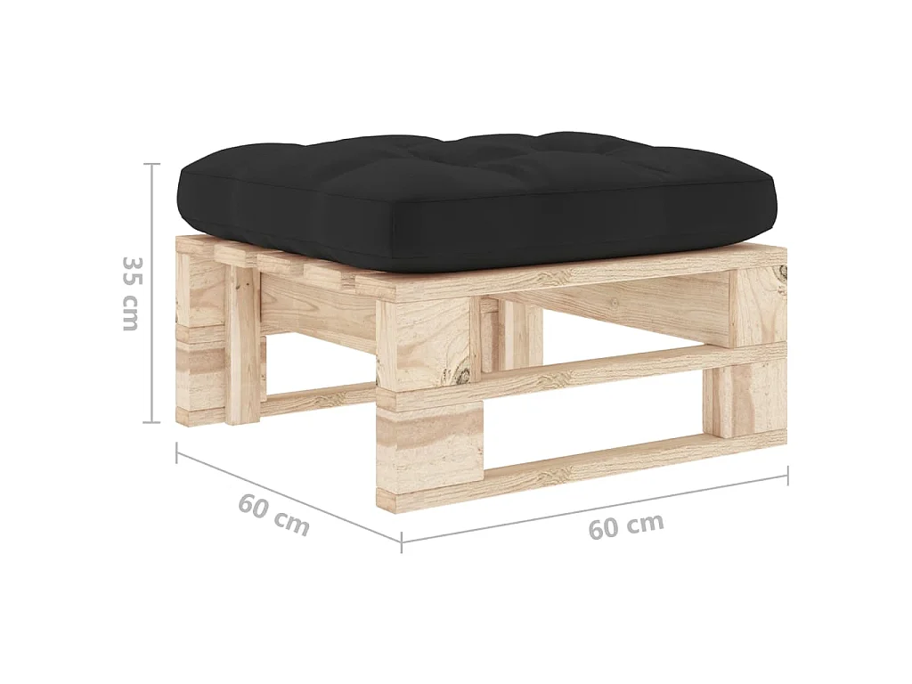 Pouf palette de jardin bois de pin imprégné