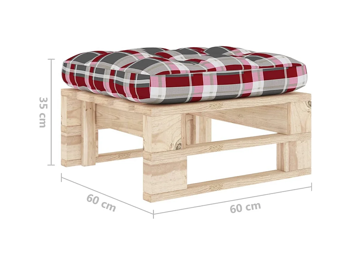 Pouf palette de jardin bois de pin imprégné