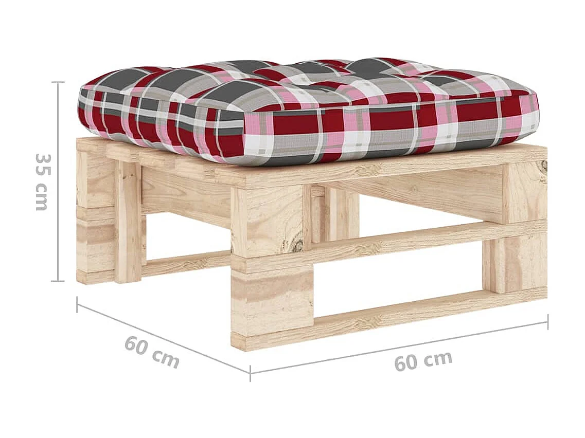 Pouf palette de jardin bois de pin imprégné