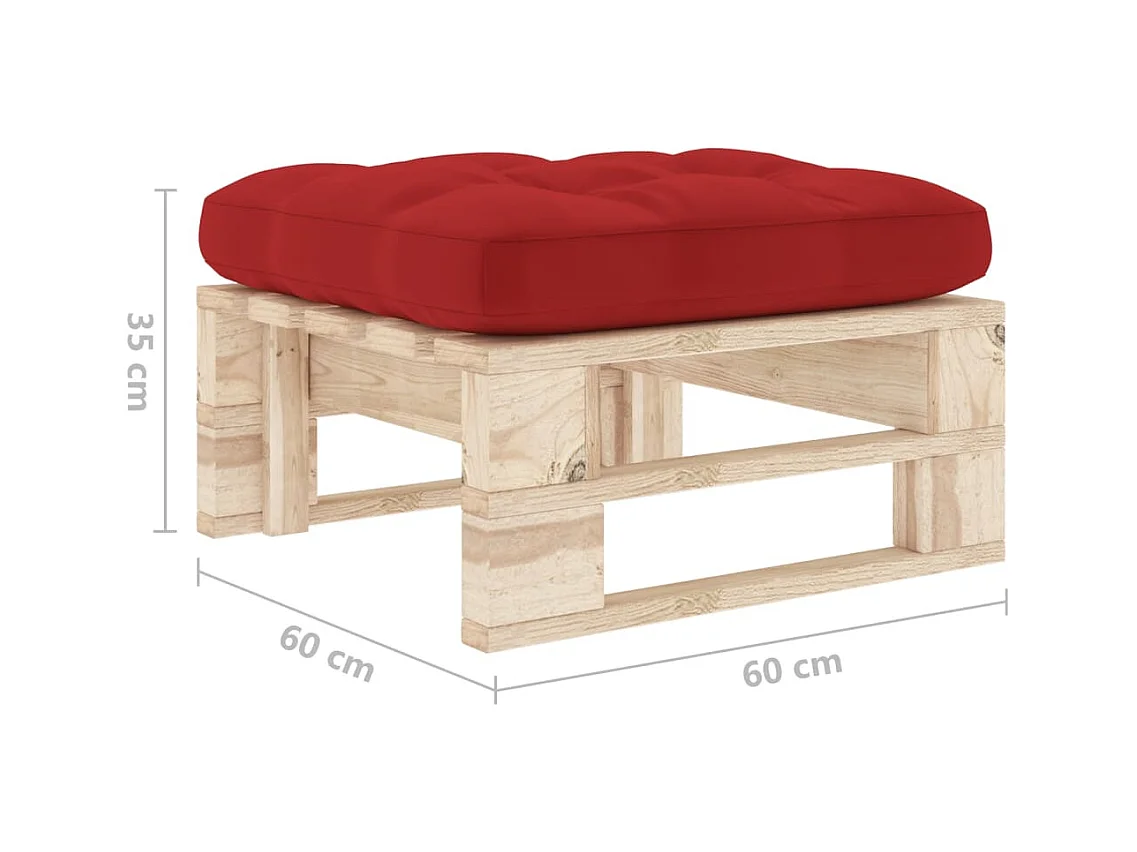 Pouf palette de jardin bois de pin imprégné