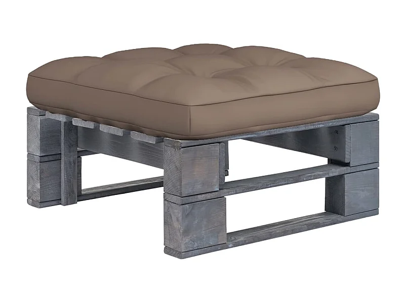 Tuinhocker pallet geïmpregneerd grenenhout grijs