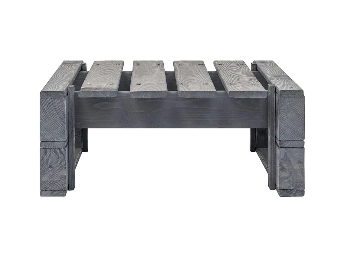 Tuinhocker pallet geïmpregneerd grenenhout grijs
