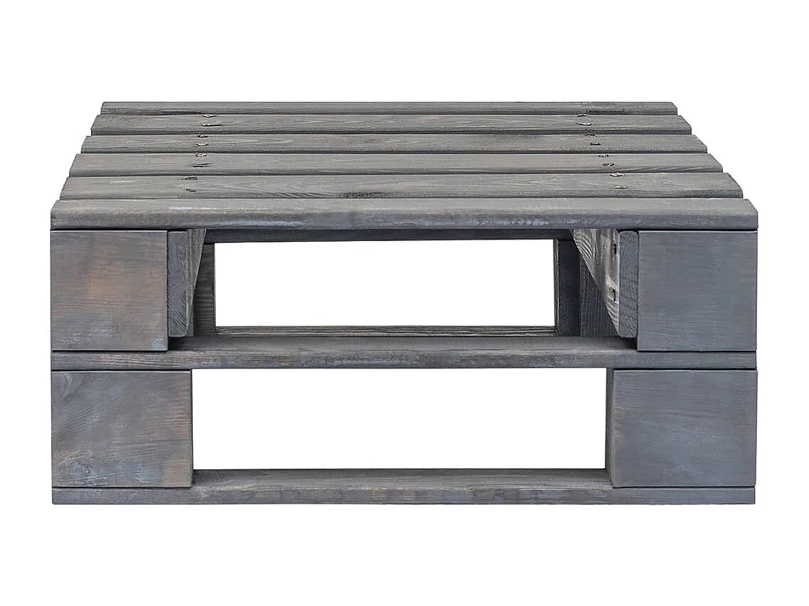 Pouf palette de jardin Bois de pin imprégné de gris