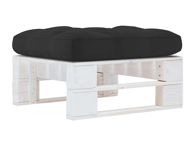 Tuinhocker pallet geïmpregneerd grenenhout wit