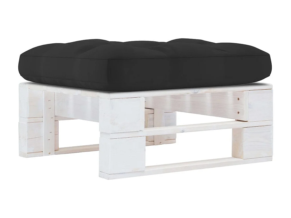 Tuinhocker pallet geïmpregneerd grenenhout wit