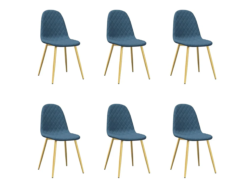 Chaises à manger lot de 6 gris clair velours