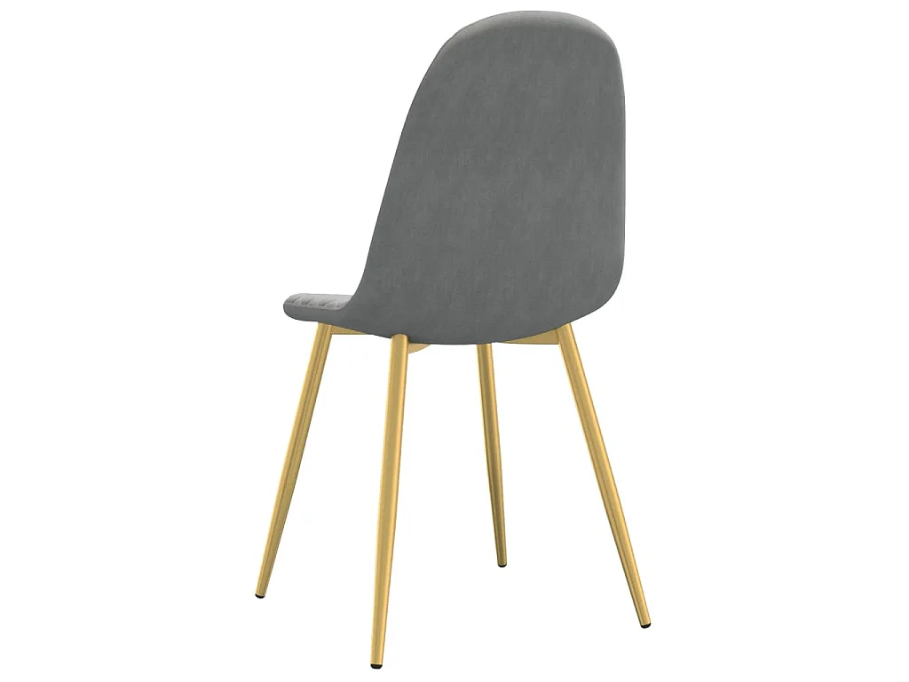 Chaises à manger lot de 6 gris clair velours