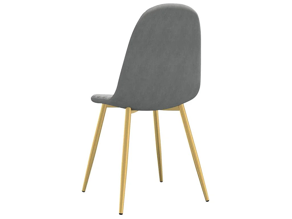 Chaises à manger lot de 6 gris clair velours