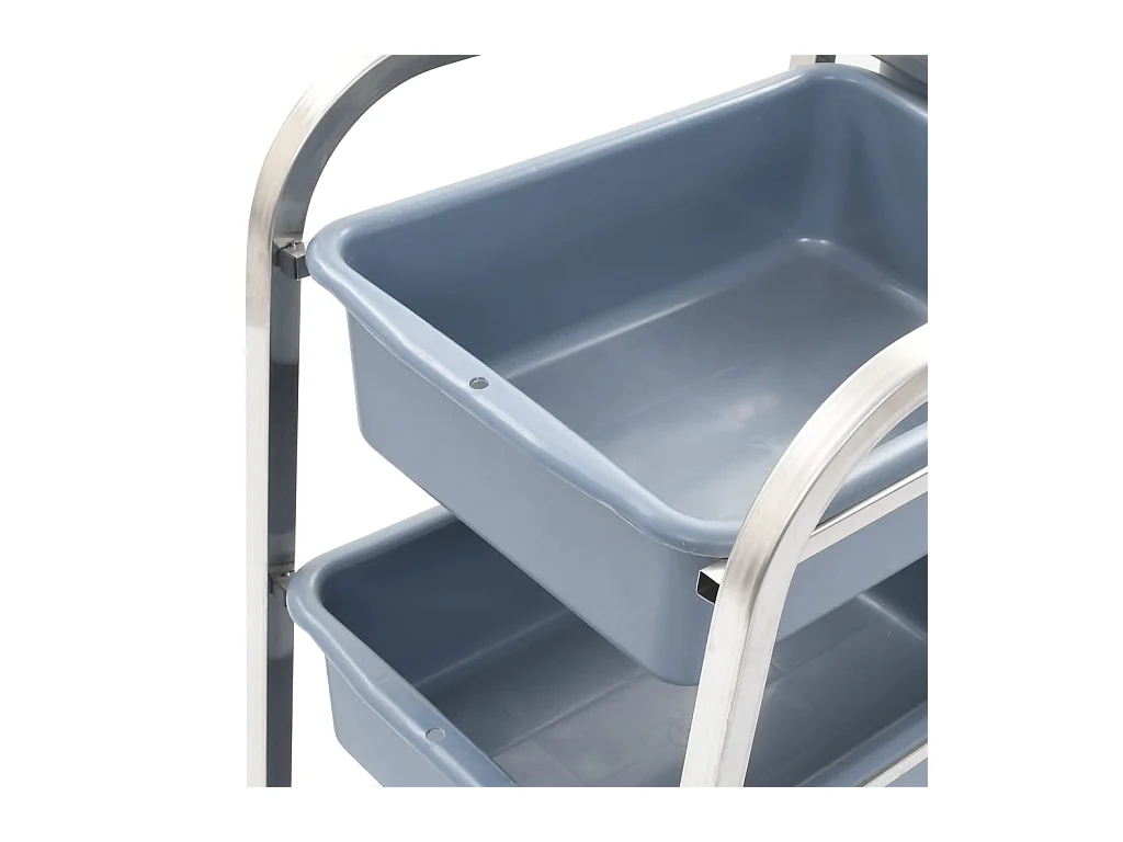 Chariot de cuisine avec récipients en plastique 82x43,5x93 cm