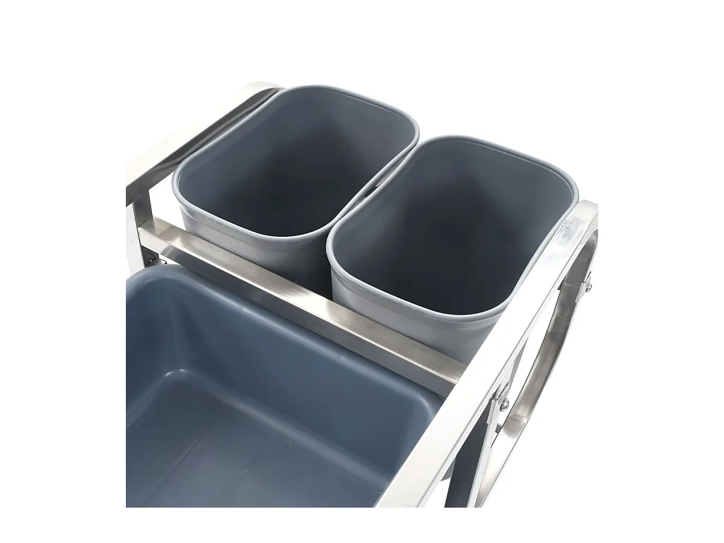 Chariot de cuisine avec récipients en plastique 82x43,5x93 cm