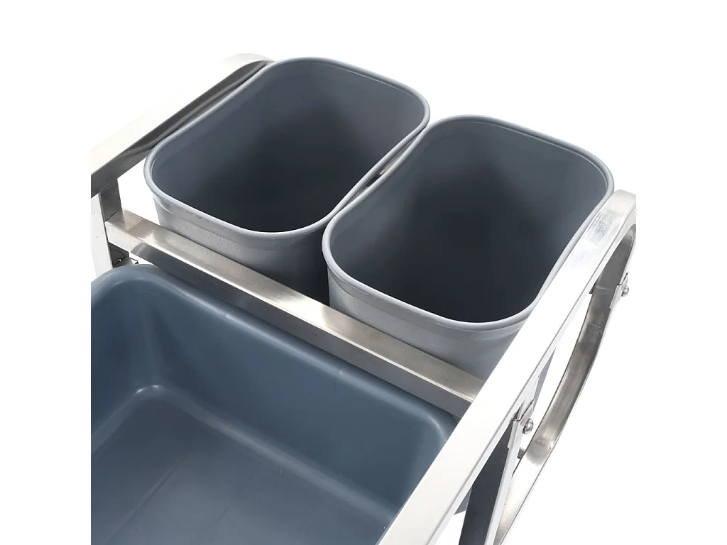 Küchenwagen mit Kunststoffbehältern 82x43,5x93 cm