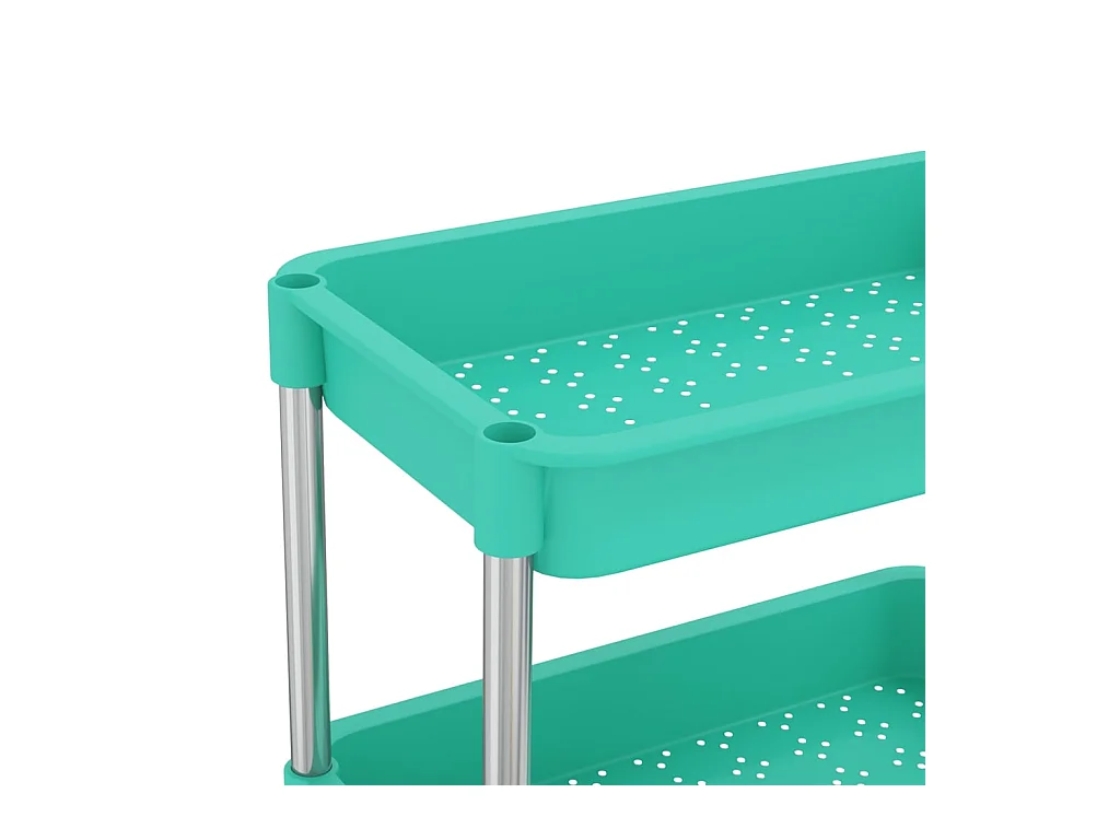 Chariot de cuisine 5 niveaux Turquoise 42x29x128 cm Fer et ABS