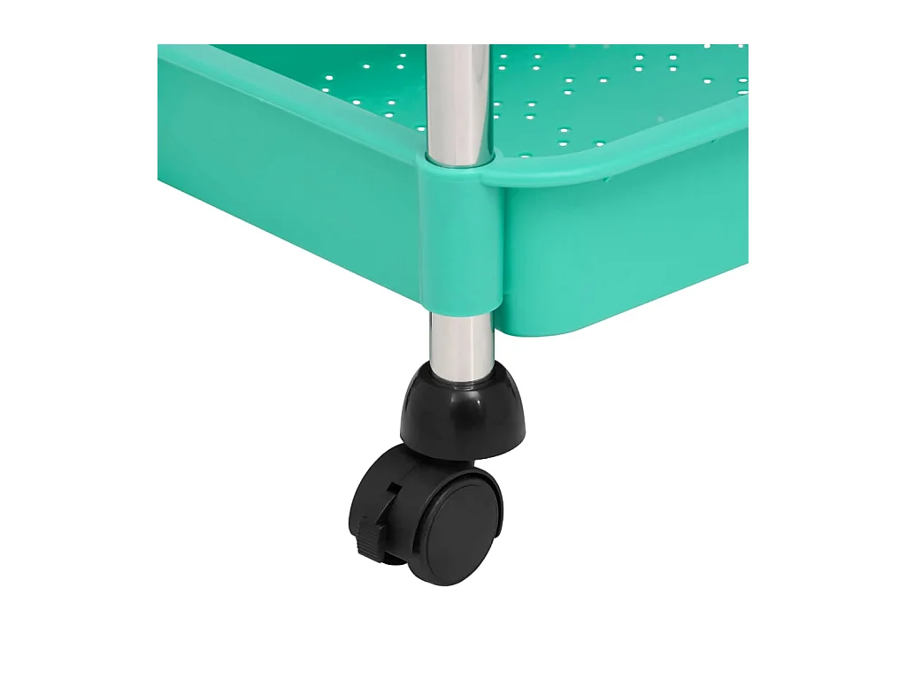 Chariot de cuisine 5 niveaux Turquoise 42x29x128 cm Fer et ABS