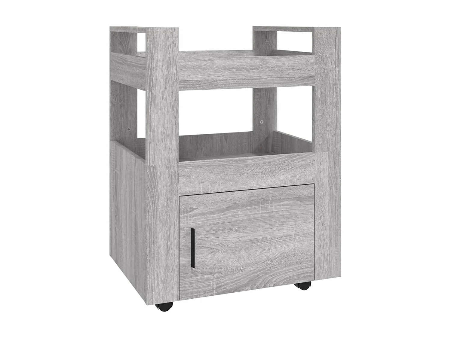 Chariot de cuisine Sonoma gris 60x45x80 cm Bois d'ingénierie
