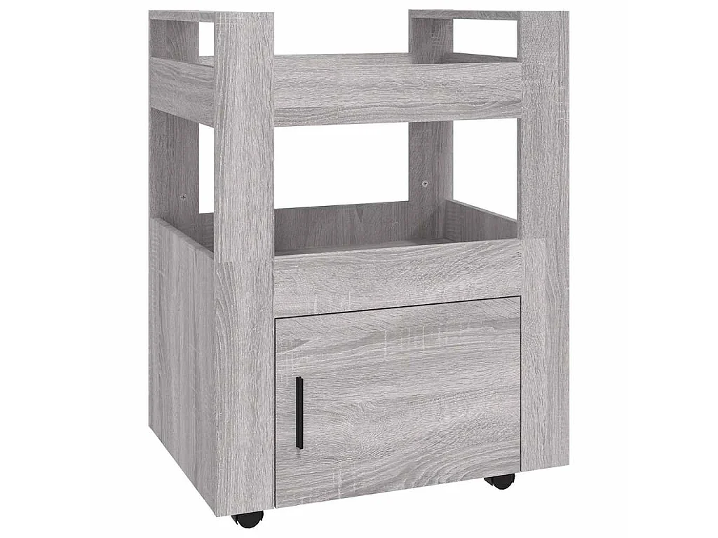 Chariot de cuisine Sonoma gris 60x45x80 cm Bois d'ingénierie
