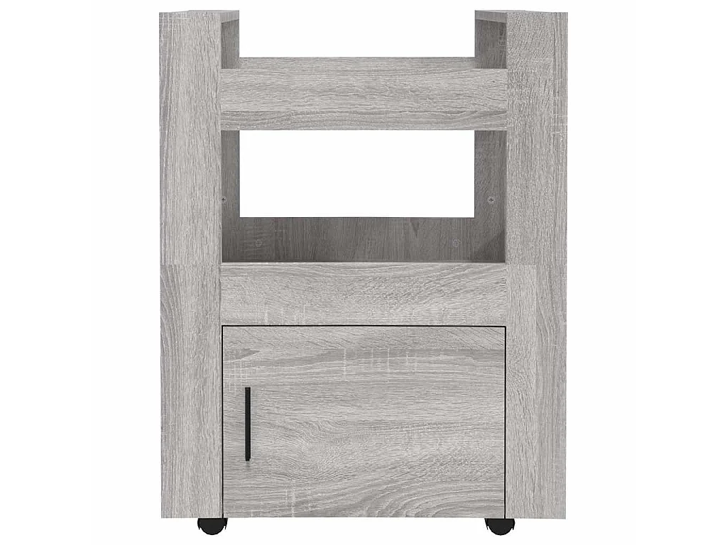 Chariot de cuisine Sonoma gris 60x45x80 cm Bois d'ingénierie