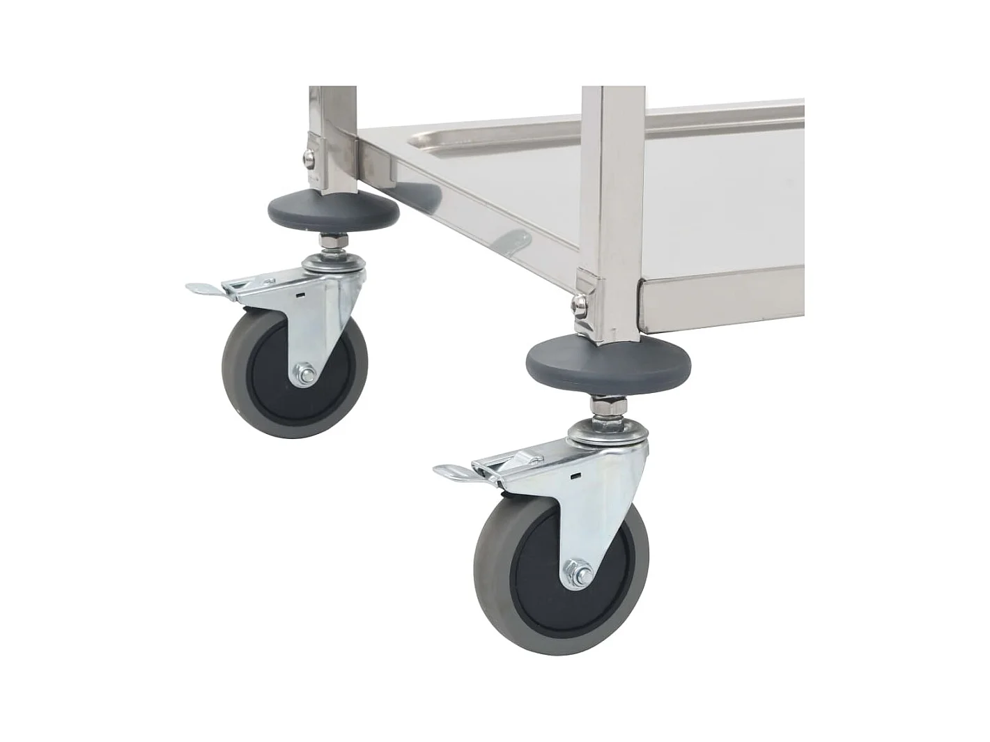 Chariot de cuisine à 4 niveaux 107x55x125 cm Acier inoxydable