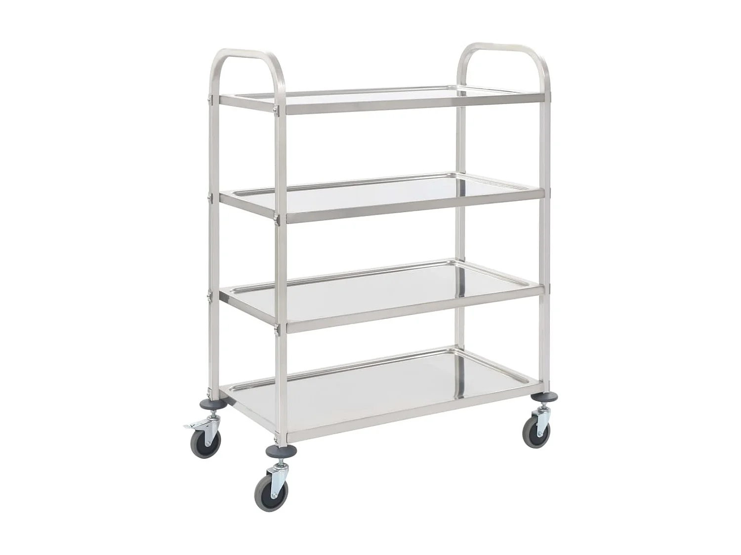 4-Stufiger Servierwagen 107 x 55 x 125 cm Edelstahl