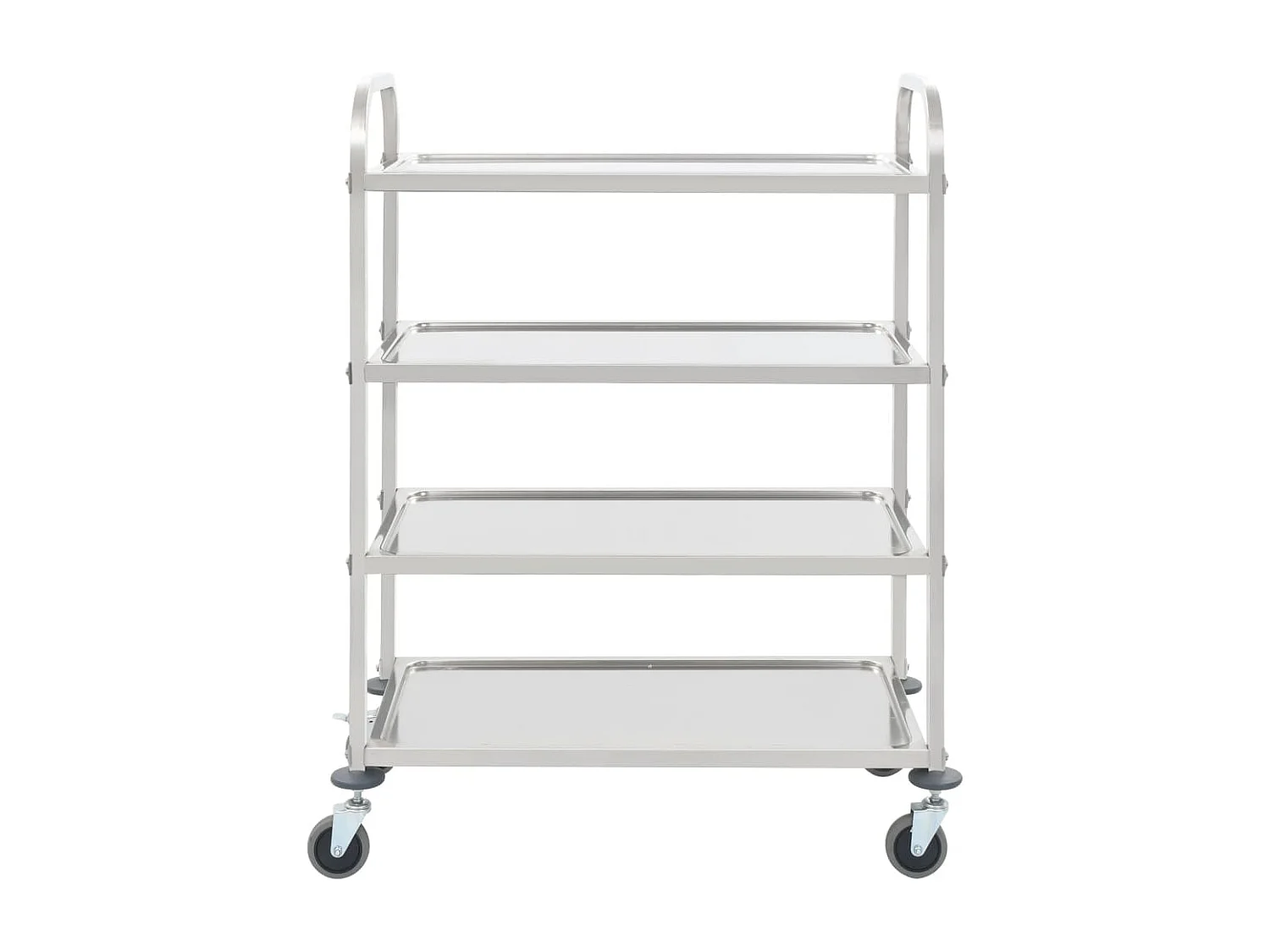 4-Stufiger Servierwagen 107 x 55 x 125 cm Edelstahl