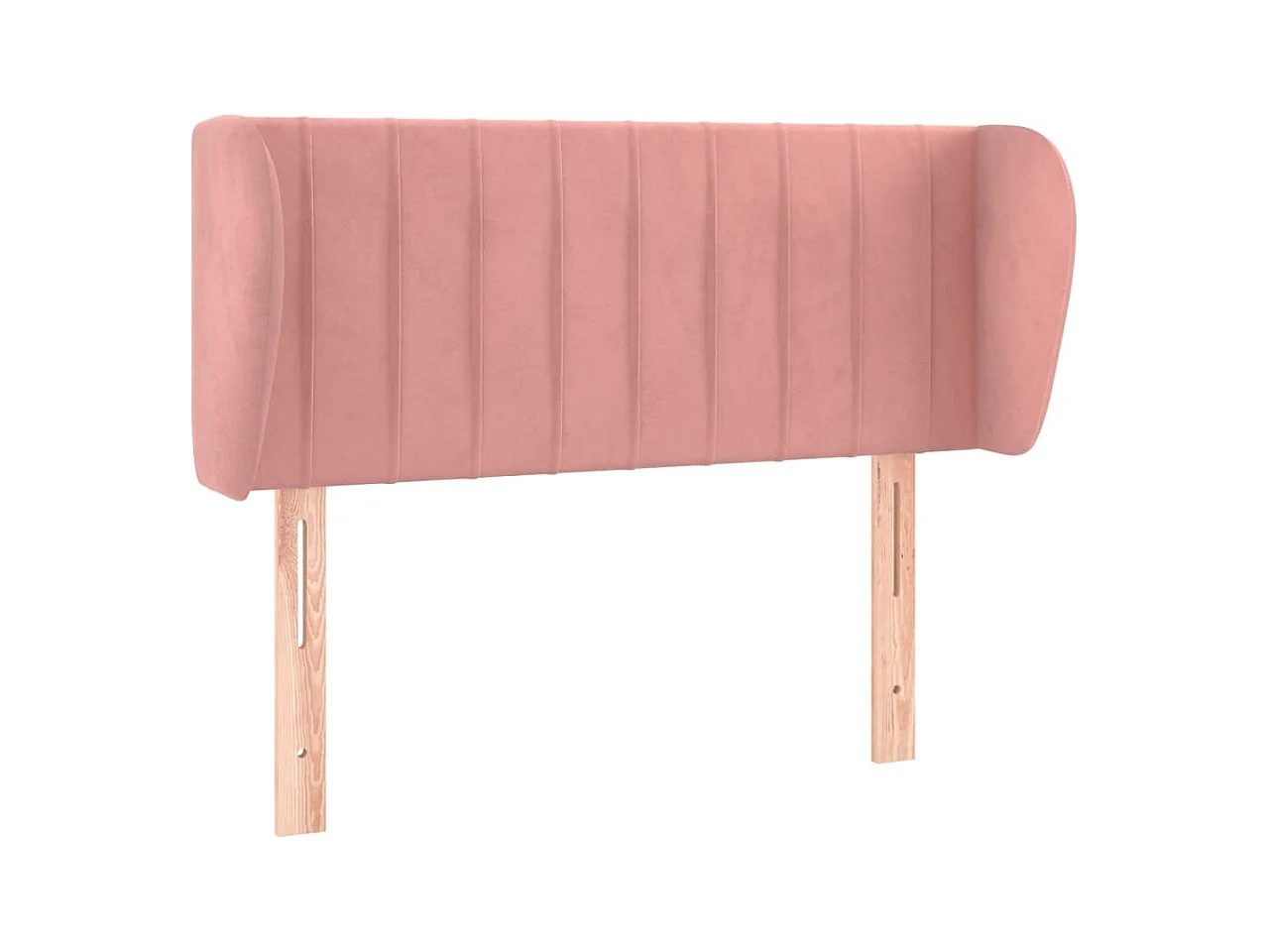 Testiera ad Orecchio Rosa 103x23x78/88 cm in Velluto