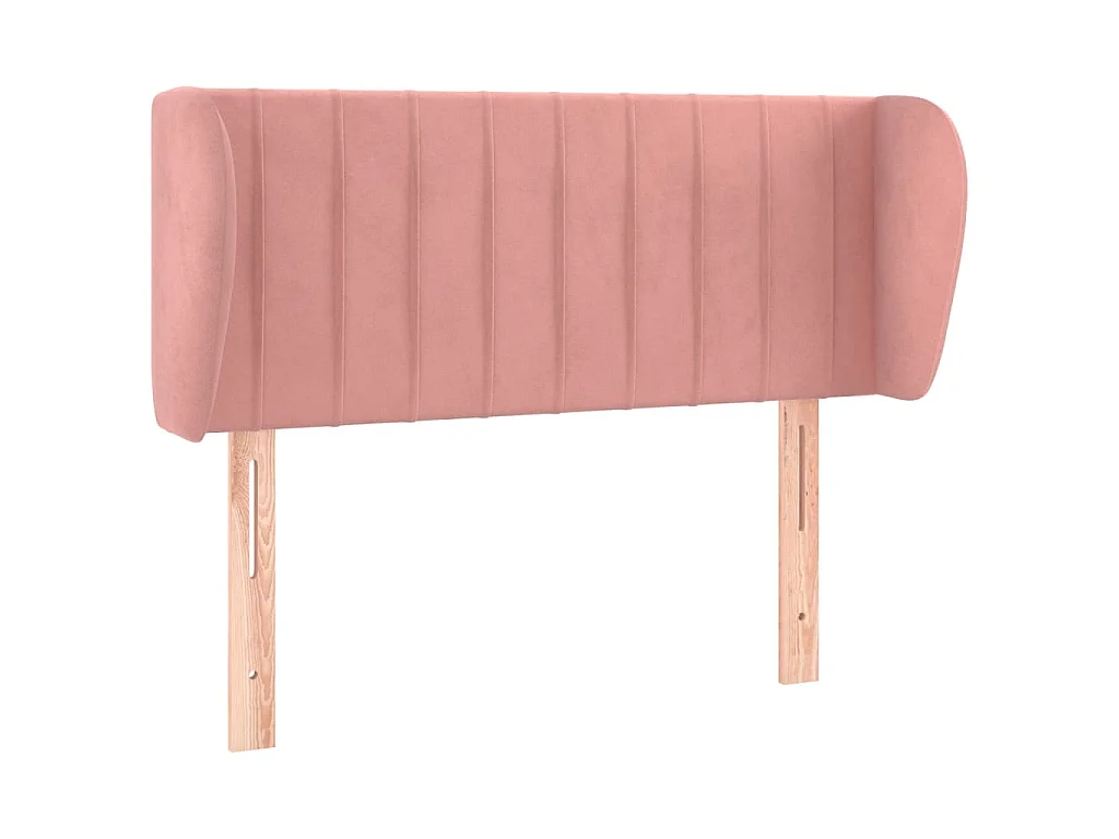 Tête de lit avec oreilles Rose 103x23x78/88 cm Velours