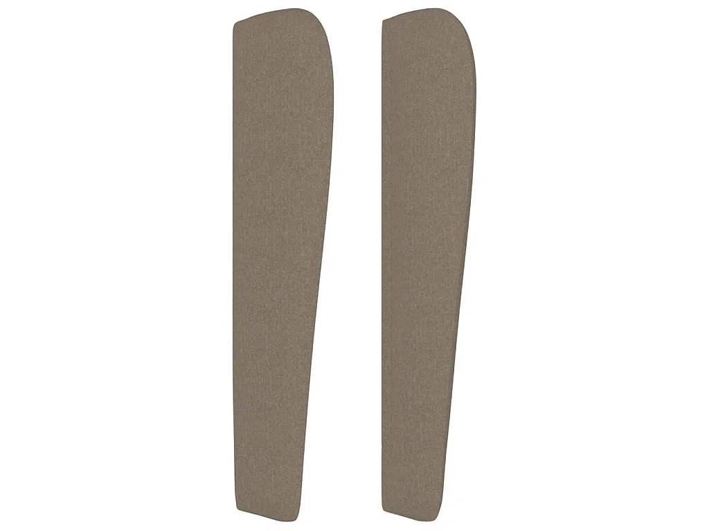 Hoofdbord met randen 83x23x118/128 cm stof taupe