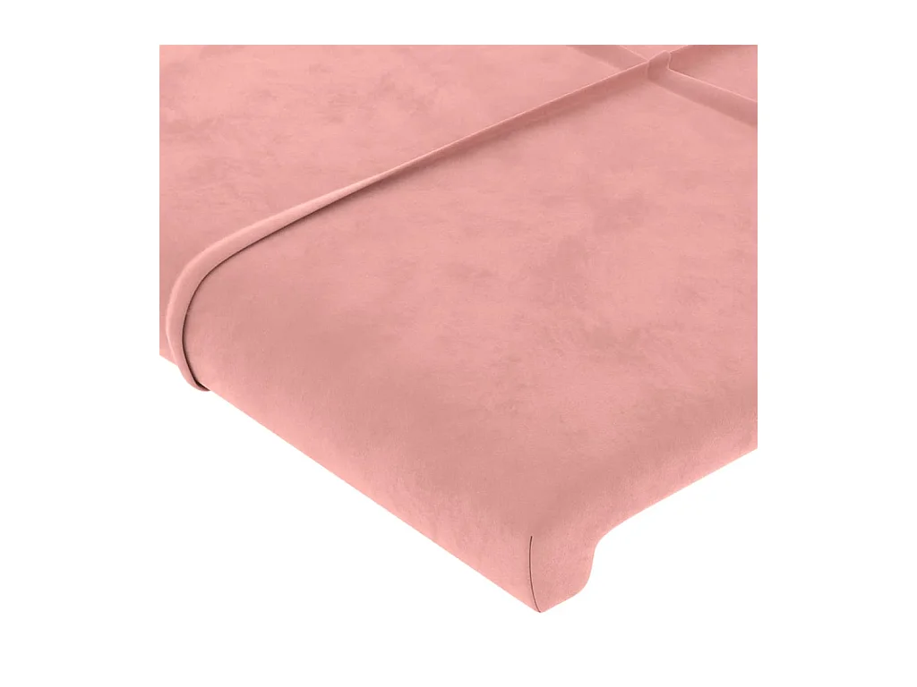 Tête de lit avec oreilles Rose 163x23x78/88 cm Velours