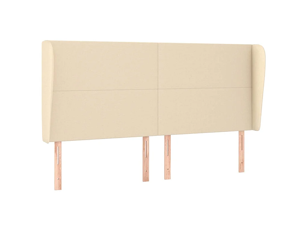 Testiera ad Orecchio Crema 203x23x118/128 cm in Tessuto