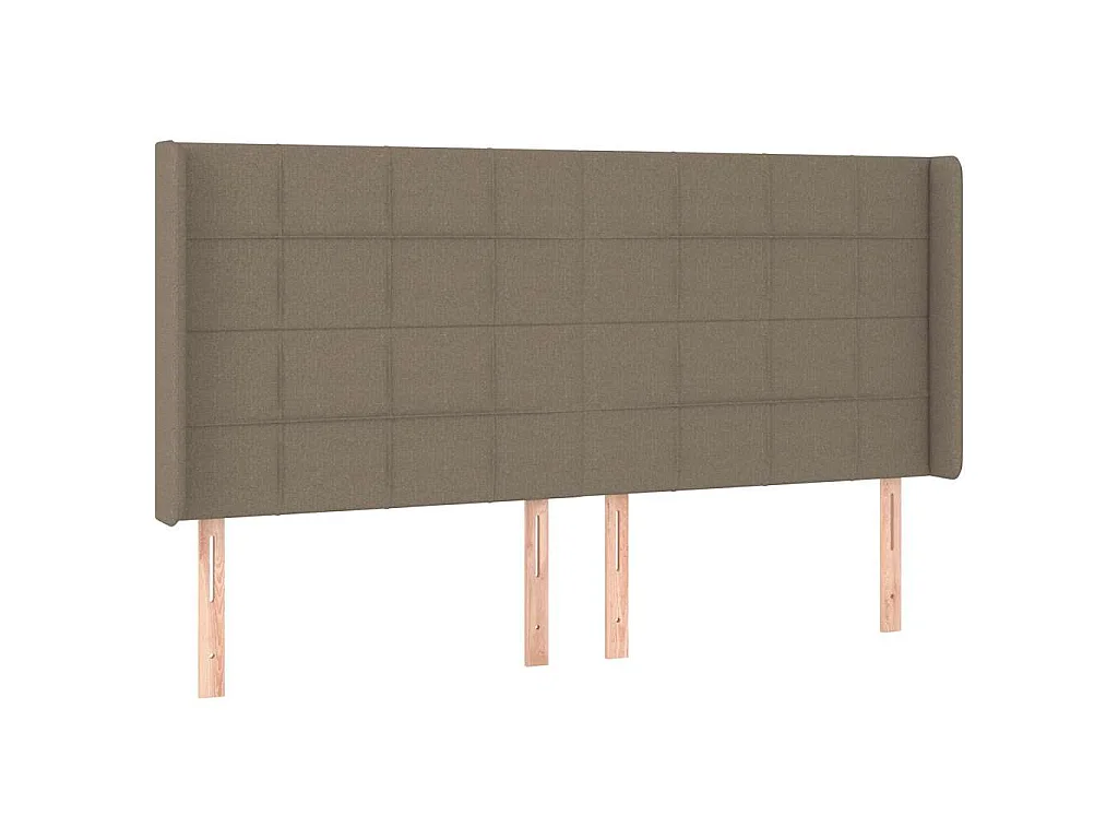 Kopfteil mit Ohren Taupe 163x16x118/128 cm Stoff