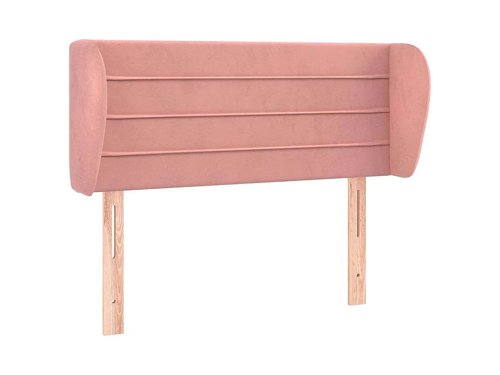Hoofdbord met randen 83x23x78/88 cm fluweel roze