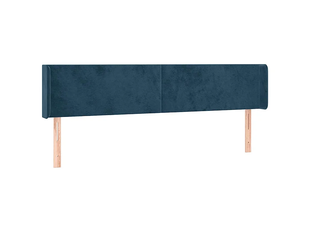 Tête de lit à LED Bleu foncé 183x16x78/88 cm Velours