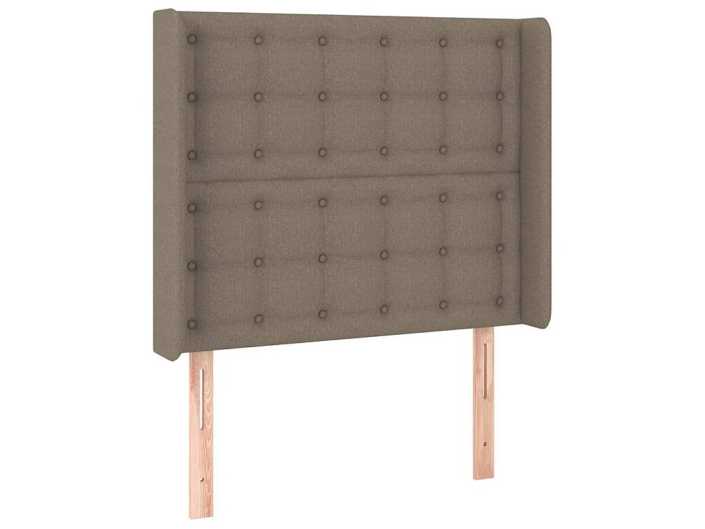 Testiera ad Orecchio Tortora 103x16x118/128 cm in Tessuto