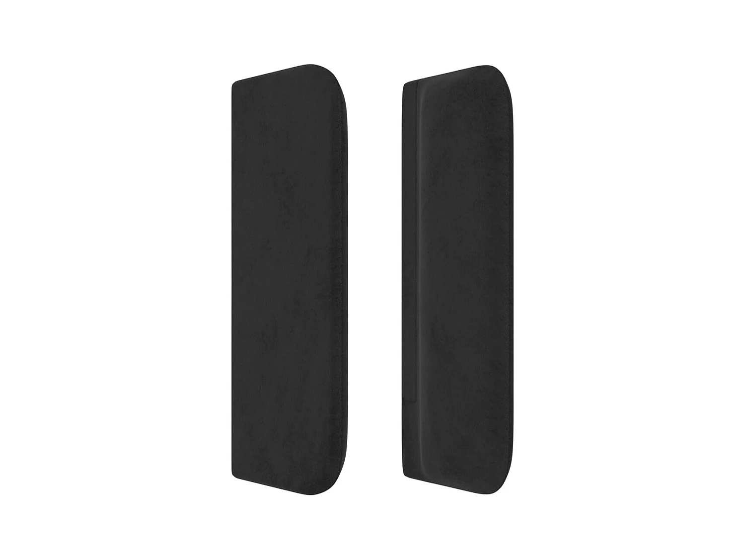 Tête de lit avec oreilles Noir 183x16x78/88 cm Velours