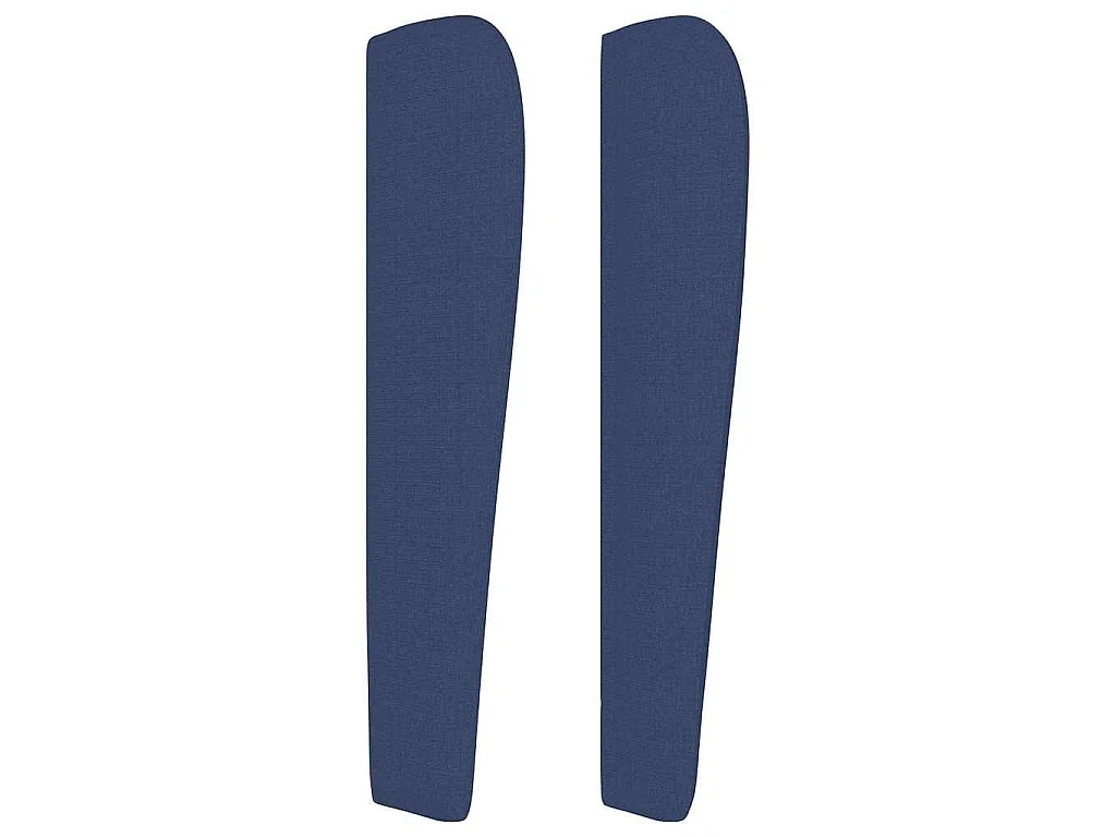 Cabeceira de cama c/ abas tecido 203x23x118/128 cm azul