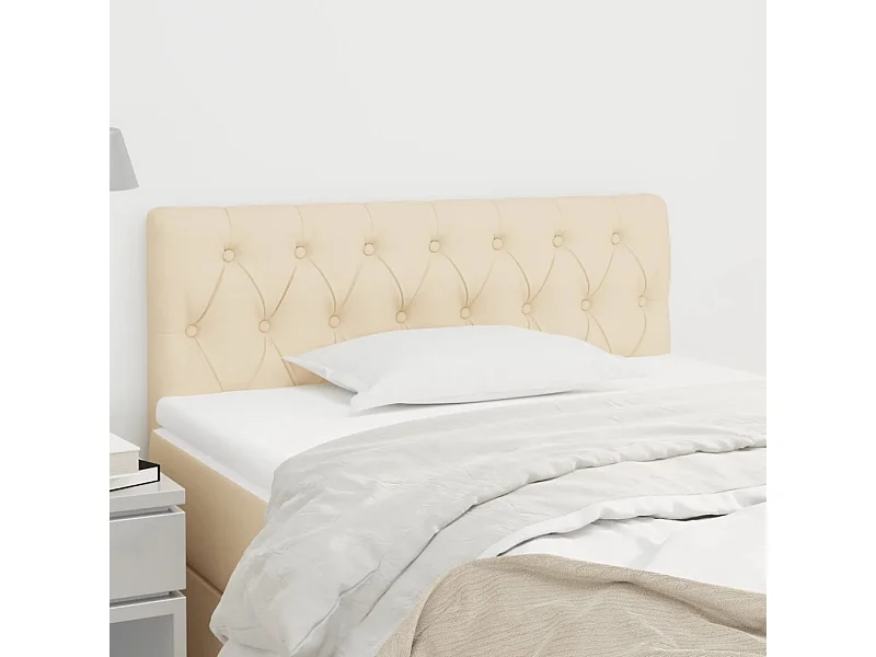 Tête de lit Crème 100x7x78/88 cm Tissu