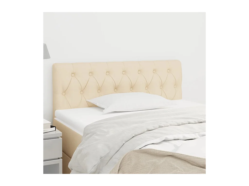 Tête de lit Crème 100x7x78/88 cm Tissu